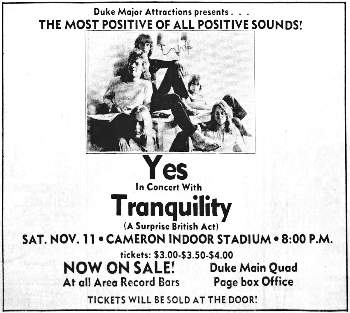 11 11 1972 Durham North Carolina Advertisements